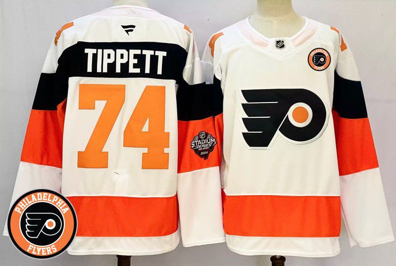 Men Philadelphia Flyers #74 Tippett White Fanatics 2025 NHL Jersey style 2